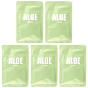 Lapcos, Aloe Soothing Sheet Mask Set, 5 Sheets, 1.11 fl oz (33 ml) Each купить в Киеве и Украине