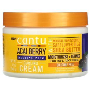 Cantu, Revitalizing Curling Cream, Acai Berry , 12 oz (340 g)