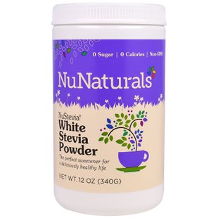 NuStevia Белый порошок стевии, NuNaturals, 12 унций (340 г) купить в Киеве и Украине