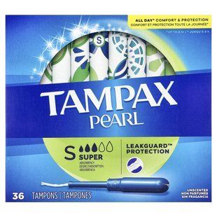 Tampax, Жемчуг, супер, без запаха`` 36 тампонов купить в Киеве и Украине