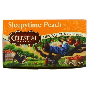 Травяной чай без кофеина, Сонный персик, Celestial Seasonings, 20 чайных пакетиков, 1,0 унции (29 г) купить в Киеве и Украине