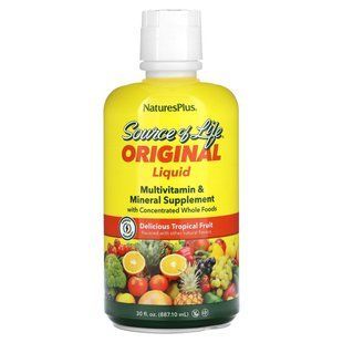 Мультивитамины и минералы тропические фрукты жидкие Nature's Plus (Multi-Vitamin & Mineral) 887.1 мл купить в Киеве и Украине