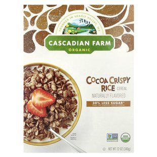 Cascadian Farm, Organic Cocoa Crispy Rice Cereal, 12 oz (340 g) купить в Киеве и Украине