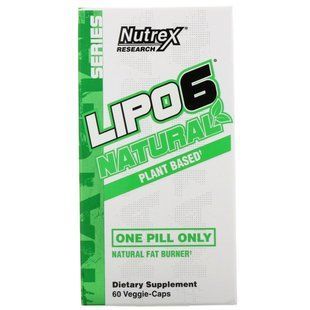 Nutrex Research Natural Plant-Based Fat Burner (Lipo-6 Natural) 60 Vegetarian Capsules