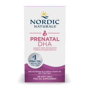 Пренатальный рыбий жир Nordic Naturals (Prenatal DHA) 90 мягких капсул, безвкусно купить в Киеве и Украине