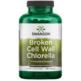 Хлорелла Swanson (Broken Cell Wall Chlorella) 500 мг 360 таблеток купить в Киеве и Украине