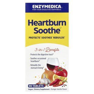 Засіб від печії смак ванілі-апельсина Enzymedica (Heartburn Relief) 90 жувальних таблеток