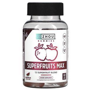Zhou Nutrition, Superfruits Max, Watermelon, 60 Vegan Gummies купить в Киеве и Украине