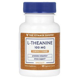 The Vitamin Shoppe, L-Theanine, 100 mg, 60 Vegetable Capsules купить в Киеве и Украине