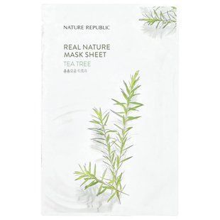 Nature Republic, Real Nature Beauty Mask Sheet, Tea Tree, 1 pc, 23 ml (0.77 fl oz)