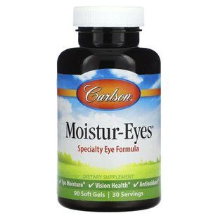 Eye support complex, Moistur-Eyes, Carlson, 90 gelatin capsules.