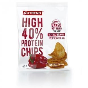 Чипсы с высоким содержанием белка паприка Nutrend (High Protein Chips) 1 шт 40 г купить в Киеве и Украине