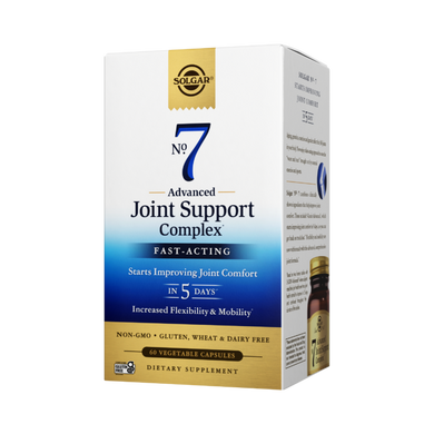 Вітаміни для підтримки і комфорту суглобів Solgar (No.7 Joint Support & Comfort) 60 вегетаріанських капсул
