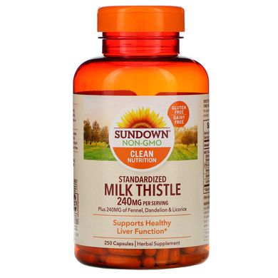 Розторопша Sundown Naturals (Milk Thistle) 240 мг 250 капсул