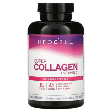 Супер Колаген тип 1 і 3 з вітаміном C Neocell (Super Collagen + C) 250 таблеток
