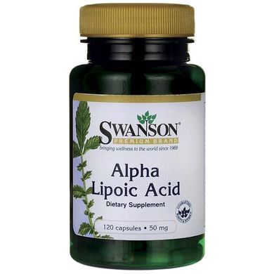 Альфа-ліпоєва кислота, Alpha Lipoic Acid, Swanson, 50 мг, 120 капсул