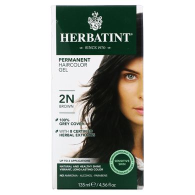 Фарба для волосся коричневий Herbatint (Haircolor Gel) 2N 135 мл