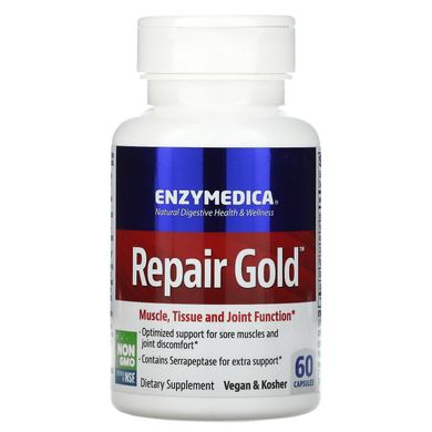 Серрапептаза для суглобів, Repair Gold, Enzymedica, 60 капсул
