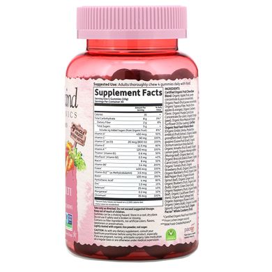 Мультивітаміни для жінок органік для веганів смак ягід Garden of Life (Women's Multi Mykind Organics) 120 жувальних цукерок