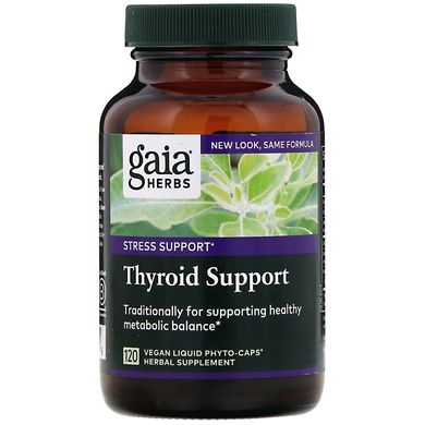 Засіб для підтримки щитовидної залози, Gaia Herbs, 120 вегетаріанських рідких фіто-капсул