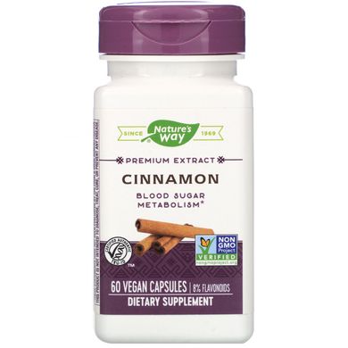 Екстракт кориці стандартизований Nature's Way (Cinnamon) 60 капсул