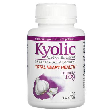 Харчова добавка «Абсолютно здорове серце», формула 108, Kyolic, 100 капсул