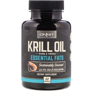 Масло криля Onnit (Krill Oil) 60 гелевих капсул