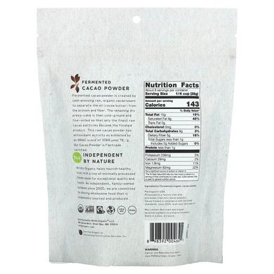 Ферментований порошок какао, Fermented Cacao Powder, Wildly Organic, 227 г