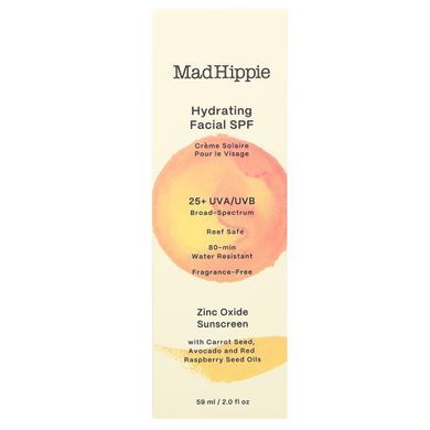 Mad Hippie Skin Care Products, Увлажняющая маска для лица SPF 25+, без отдушек, 2 жидких унции (59 мл) купить в Киеве и Украине