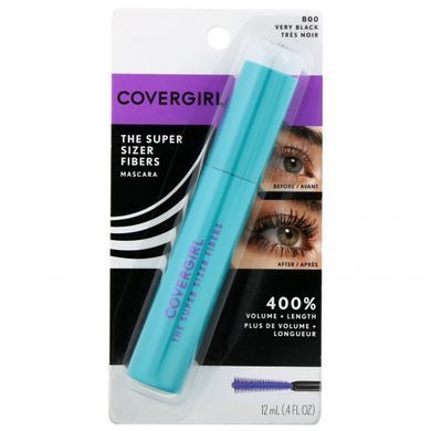 Тушь для ресниц, оттенок 800 &laquo;Угольно-черный&raquo;, The Super Sizer Fibers, Covergirl, 12 мл (0,4 жидк. унции) купить в Киеве и Украине