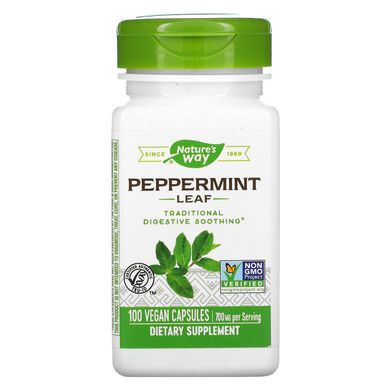 Листя перцевої м'яти Nature's Way (Peppermint) 700 мг 100 капсул