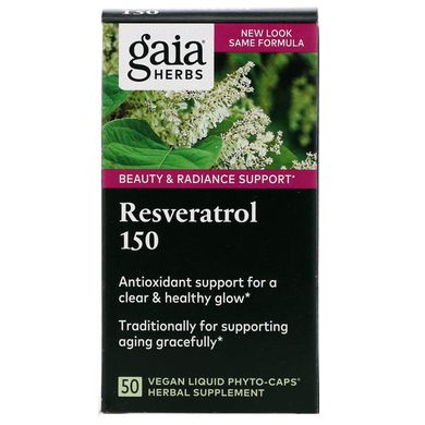 Ресвератрол 150 Gaia Herbs (Resveratrol 150) 50 капсул купить в Киеве и Украине