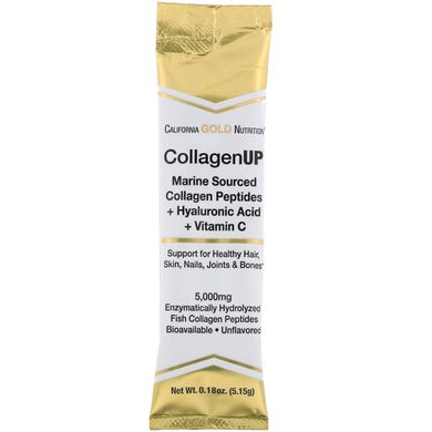 Коллаген без ароматизаторов California Gold Nutrition (CollagenUp Unflavored) 10 пакетиков по 5,16 г купить в Киеве и Украине