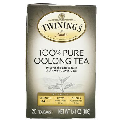 Origins, китайский чай Улун, Twinings, 20 чайных пакетиков, 1,41 унции (40 г) купить в Киеве и Украине