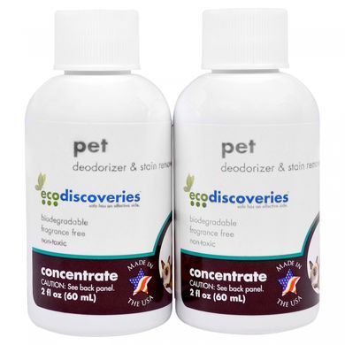 Deodorant and stain remover EcoDiscoveries (Double Refill Pack Pet Deodorizer & Stain Remover) 60 ml