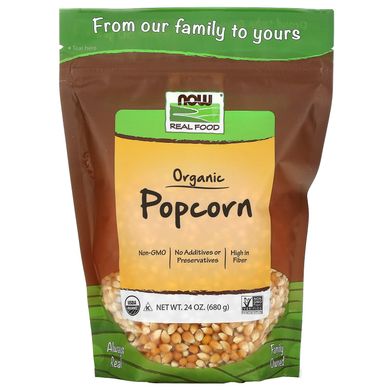 Попкорн органік Now Foods (Popcorn Real Food) 680 г