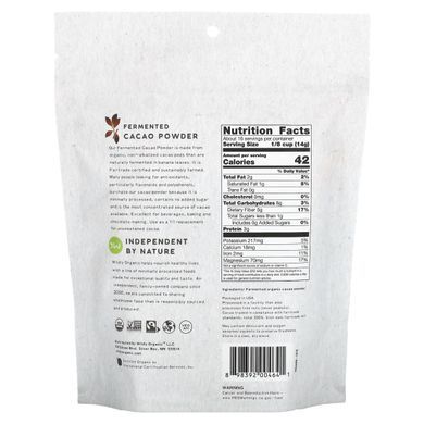 Ферментированный порошок какао, Fermented Cacao Powder, Wildly Organic, 227 г купить в Киеве и Украине