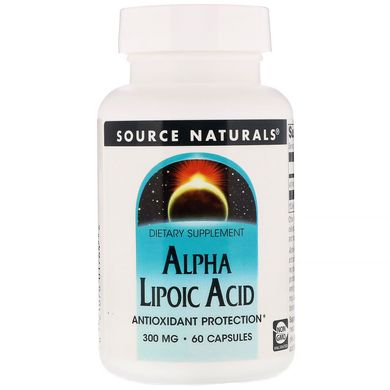 Альфа-липоевая кислота Source Naturals (Alpha Lipoic Acid) 300 мг 60 капсул купить в Киеве и Украине