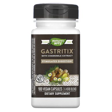 Підтримка травлення + ромашка Nature's Way (Gastritix with Chamomile Extract) 100 капсул