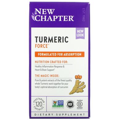 Сила куркуми New Chapter (Turmeric Force) 400 мг 120 капсул