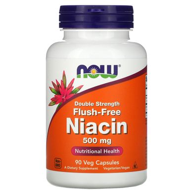 Ніацин Вітамін B3 Now Foods (Niacin Vitamin B3) 500 мг 90 вегетаріанських капсул