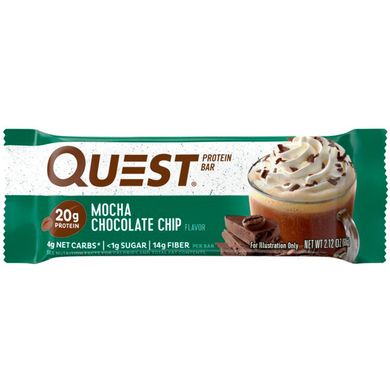 Протеиновые батончики, Quest Protein Bar, мокко шоколадной стружки, Quest Nutrition, 12 батончиков по 60 г купить в Киеве и Украине