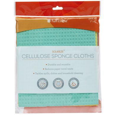 Серветки з целюлози Full Circle (Squeeze Cellulose Cleaning Cloths Home) 3 шт