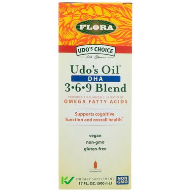 Омега 3-6-9 з ДГК Flora (Udo's Oil DHA 3-6-9 Blend) 500 мл