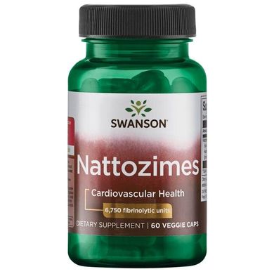 Для травлення, НаттоЗімессс, Nattozimes, Swanson, 195 мг, 60 капсул