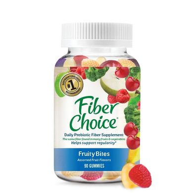 Пребіотик Файбер Чойс фруктовий смак, Fiber Choice Fruity Bites Fiber Gummies, 90 жувальних таблеток