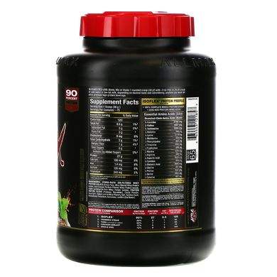 Isoflex, ізолят чистого сироваткового білка (іонно-заряджена фільтрація частинок WPI), шоколадна м'ята, ALLMAX Nutrition, 2,27 кг