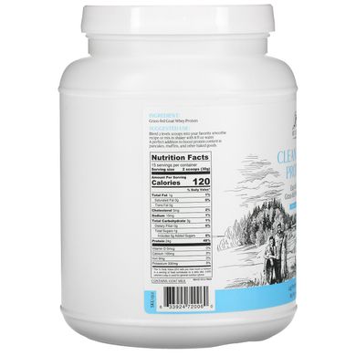 Сироватковий білок козячого молока, без підсолоджувачів, Mt Capra, 1 фунт (453 г)