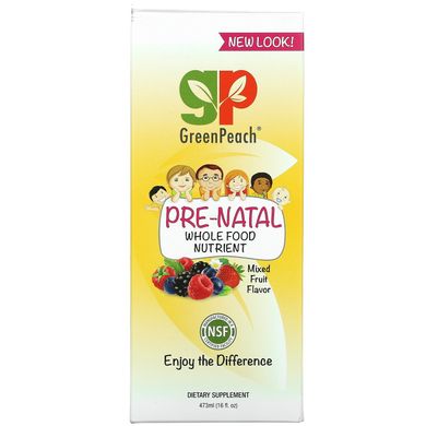 Pre-Natal, незбиране харчування, натуральний ягідний смак, GreenPeach, 480 мл