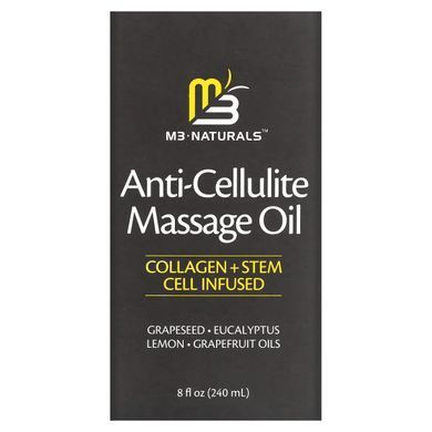 M3 Naturals, Oil for Massage Against Cellulite, 8 fluid ounces (240 ml)